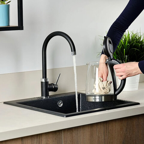 Чайник SCARLETT SC-EK27G88, 1,8 л, 1800 Вт, закрытый нагревательный элемент, стекло, черный - фото 9