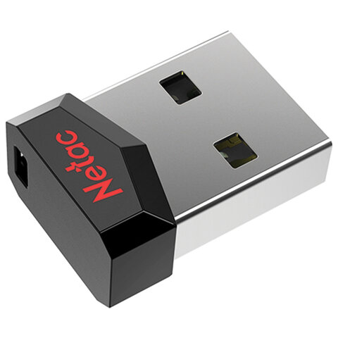 Флеш-диск 64GB NETAC UM81, USB 2.0, черный, NT03UM81N-064G-20BK - фото 1