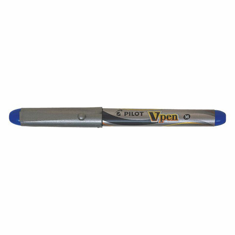 Ручка перьевая PILOT V-Pen, СИНЯЯ, корпус серый, линия письма 0,58 мм, SVP-4M L - фото 2