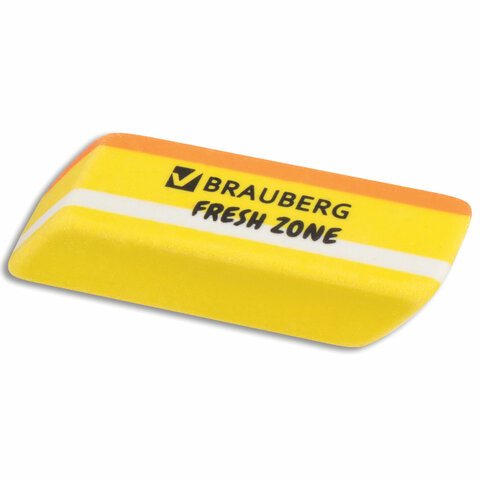 Ластик большой BRAUBERG "Fresh Zone", 60х18х12 мм, цвет ассорти, прямоугольный, скошенный, 228717 - фото 4