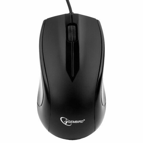 Мышь проводная GEMBIRD MUSOPTI9-905U, USB, 2 кнопки + 1 колесо-кнопка, оптическая, черная - фото 1