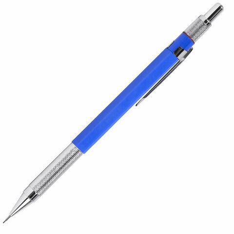Карандаш механический 0,5 мм + грифели HB 24 штуки на блистере, BRAUBERG "METALLIC-X 05", металлические детали, 181965 - фото 4
