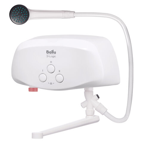 Водонагреватель проточный электрический BALLU 3-Logic TS, ненапорный, 5,5 кВт, 3,1 л/м, кран + душ, НС-1588893 - фото 1