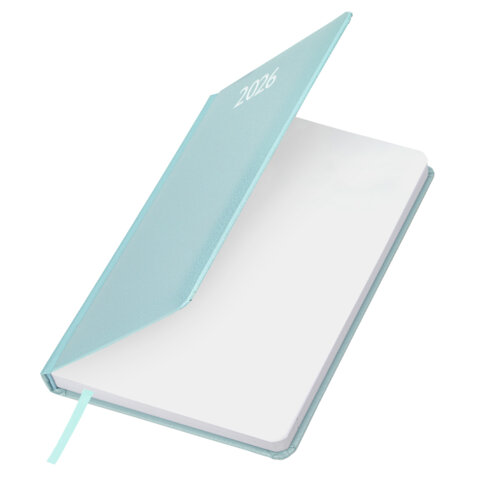 Ежедневник датированный 2026, А5, 138x213 мм, BRAUBERG "Profile", балакрон, мятный, 117074 - фото 4