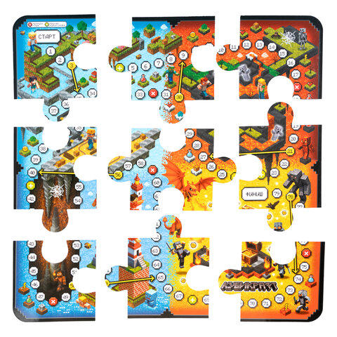 Игра настольная "Кубикрафт пиксельное приключение 10 в 1", 10 КОР, 5985 - фото 9