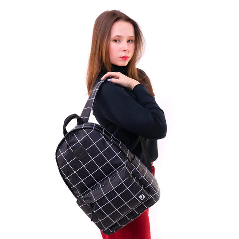 Рюкзак BRAUBERG POSITIVE универсальный, карман-антивор, "Checkered", 42х28х14 см, 271684 - фото 11