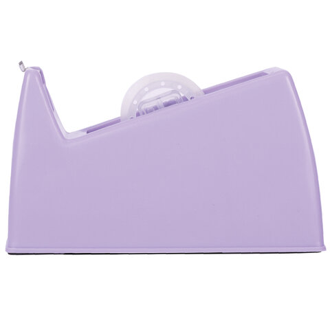 Диспенсер для клейкой ленты шириной до 26 мм, ЛАВАНДОВЫЙ (лента в подарок!), утяжеленный большой, BRAUBERG, 701460 - фото 5