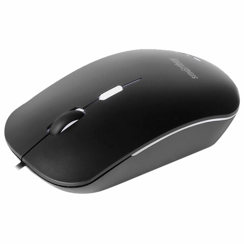 Мышь проводная бесшумная SMARTBUY 288-K, USB, 2 кнопки + 1 колесо, оптическая, черная, 02019, SBM-288-K - фото 3