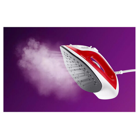 Утюг PHILIPS GC1742/40, 2000 Вт, антипригарное покрытие, самоочистка, красный - фото 7