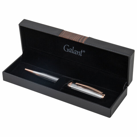 Ручка подарочная шариковая GALANT "Epsilon", корпус серебро, детали розовое золото, узел 0,7 мм, линия письма 0,5 мм, синяя, 144171 - фото 9