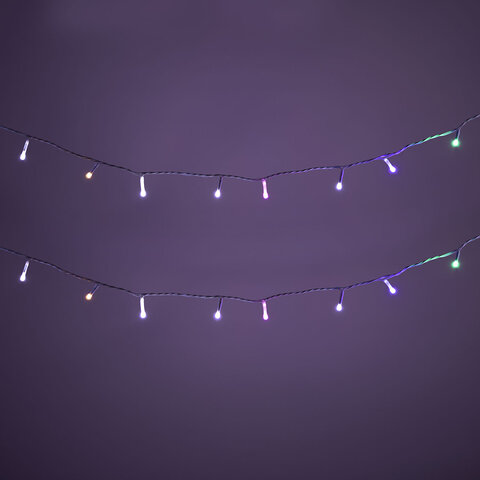 Электрогирлянда-нить комнатная 10 м, 120 LED, вид: "Стандарт", пастельная мультицветная, ЗОЛОТАЯ СКАЗКА, 592472 - фото 7