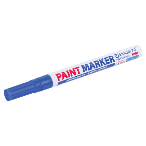 Маркер-краска лаковый (paint marker) 2 мм, СИНИЙ, НИТРО-ОСНОВА, алюминиевый корпус, BRAUBERG PROFESSIONAL PLUS, 151441 - фото 12