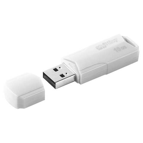 Флеш-диск 16 GB SMARTBUY Clue USB 2.0, белый, SB16GBCLU-W - фото 4