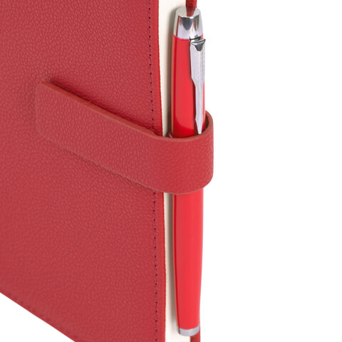 Ежедневник в подарочном наборе 5 в 1, А5, 145x212 мм, BRAUBERG "President", под кожу, 160 листов, красный, 116851 - фото 7