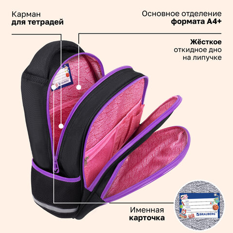 Рюкзак BRAUBERG OPTIMA, 2 отделения, с брелоком, "Сияющий единорог", 36х27х18 см, 273157 - фото 18