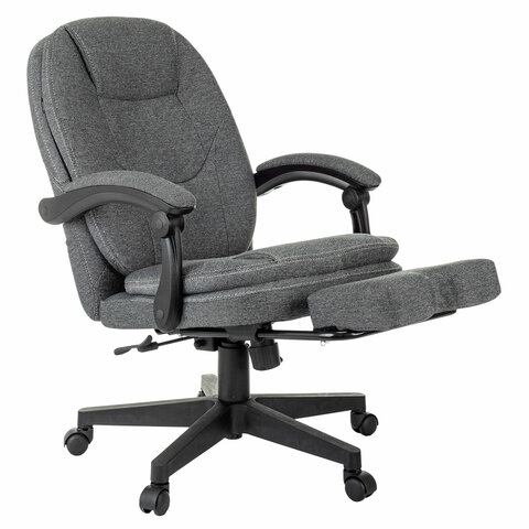 Кресло офисное CH-868MSG-BF, синхромеханизм, вибромодуль, подставка для ног, ткань, серое, 1998751 - фото 9