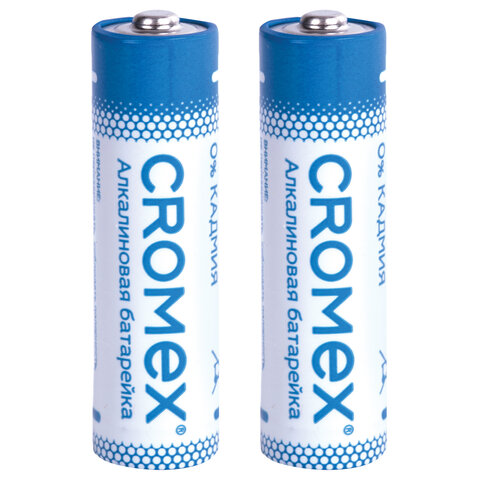 Батарейки алкалиновые "пальчиковые" КОМПЛЕКТ 4 шт., CROMEX Alkaline, AA (LR6, 15A), спайка, 457132 - фото 2