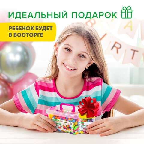 Конструктор POP-BEADS для творчества, игр и создания украшений, 150 бусин, основы для браслетов, колец, BRAUBERG KIDS, 664697 - фото 12
