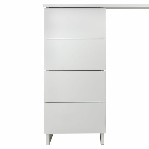 Стол письменный/компьютерный BRABIX "Scandi CD-016", 1100х500х750 мм, 4 ящика, белый, 641891, ЦБ013707-1 - фото 8