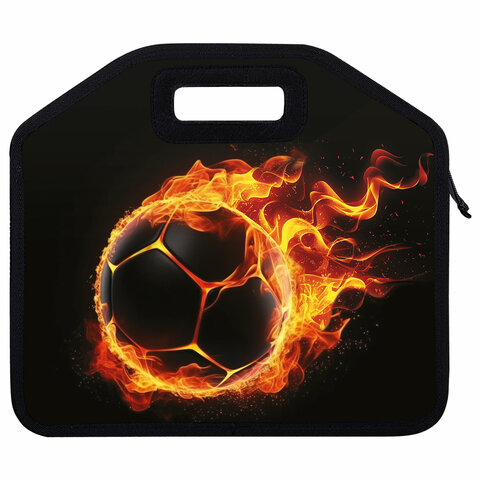 Папка-сумка ЮНЛАНДИЯ, 1 отделение, фетровые ручки, 34х30х11 см, "Fire ball", 273381 - фото 2