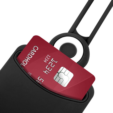 Бейдж вертикальный для пропуска и ID-карт, СИЛИКОНОВЫЙ, 85х54 мм, шнурок 42 см, черный, BRAUBERG, 238904 - фото 6