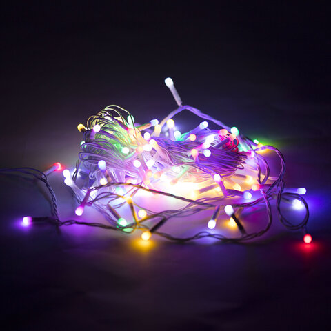 Электрогирлянда-нить комнатная 10 м, 120 LED, вид: "Стандарт", пастельная мультицветная, ЗОЛОТАЯ СКАЗКА, 592472 - фото 6