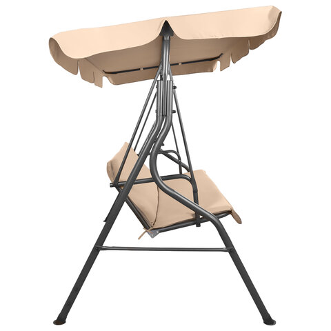 Качели садовые NOSTRESS (НОСТРЕСС) COMFORT SC-003, 3 места, Ш170хГ110хВ153 см, мягкое сиденье, бежевый, 680052 - фото 4