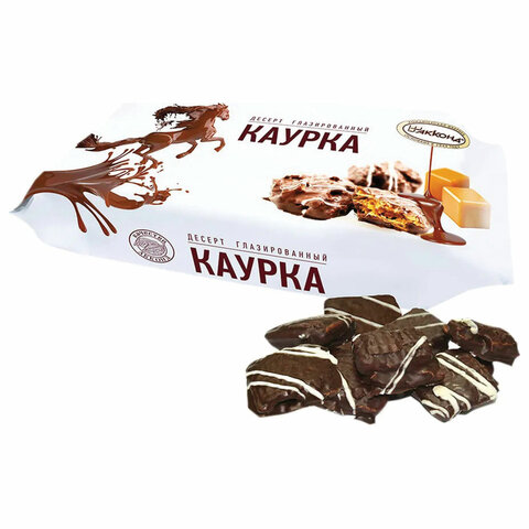 Десерт вафельный глазированный АККОНД "Каурка" хрустящий на основе карамели, 300 г - фото 1