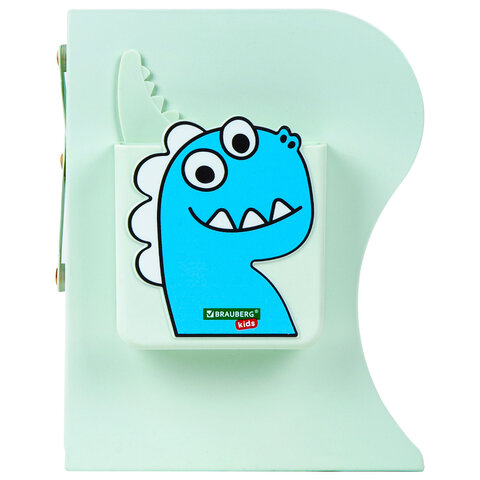 Подставка-держатель для книг и учебников BRAUBERG KIDS "Dino",органайзер, раздвижная, металл, 238067 - фото 5