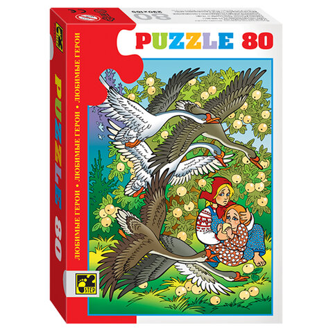 Пазл картонный 80 элементов, "Любимые герои", АССОРТИ, поле 23х16,5 см, STEP PUZZLE - фото 6