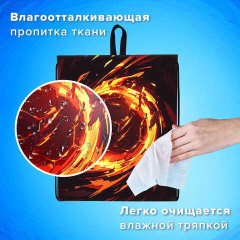 Мешок для обуви BRAUBERG KIDS, с петлей, 42х34 см, "Fire split", 273436 - фото 8