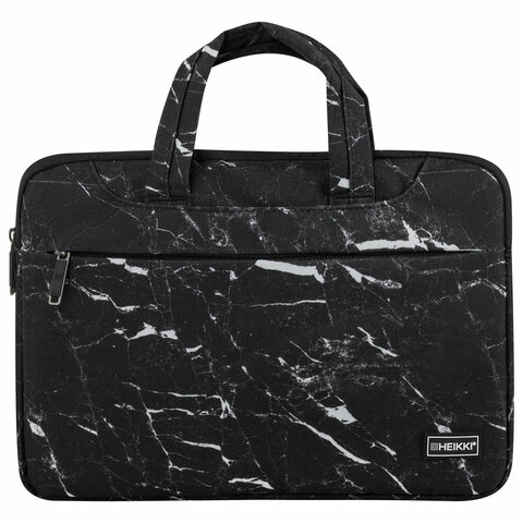 Сумка портфель HEIKKI STYLE (ХЕЙКИ) с отделением для ноутбука 13-14", 3 кармана, черная, 26х36х3 см, 272606 - фото 2