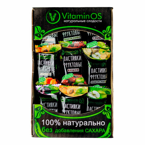 Пастила VITAMINOS фруктовое ассорти (яблоко, абрикос, слива, вишня, лимон), 400 г - фото 3