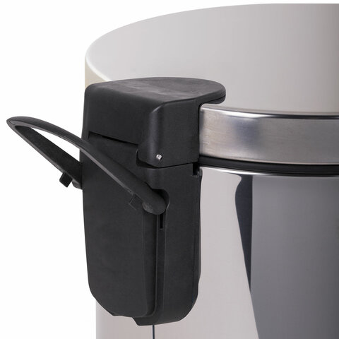 Ведро мусорное с педалью 20 литров "Classic Plus", ЗЕРКАЛЬНОЕ, нержавеющая сталь, со съемным внутренним ведром, LAIMA, ТУРЦИЯ, 608114 - фото 8