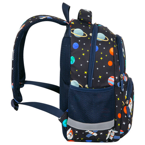 Рюкзак BRAUBERG KIDS SET, с пеналом в комплекте, 2 отделения, "Space infinity", 37x28x16 см, 272099 - фото 4