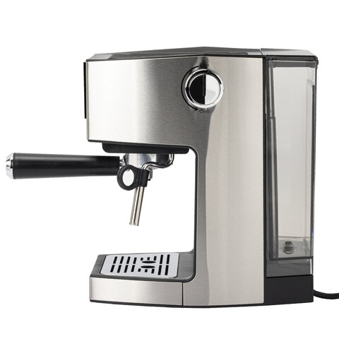Кофеварка рожковая с дисплеем SONNEN CM-2066, ручной капучинатор, сенсор, 1 л, 950 Вт, 19 бар, 457882 - фото 10