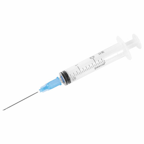 Шприц 3-х компонентный PASCAL, 2 мл, КОМПЛЕКТ 100 шт., в пакете, игла 0,6х30 - 23G, 120205 - фото 2