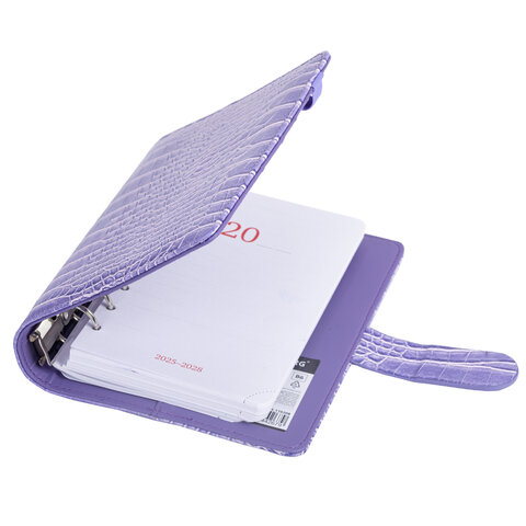 Ежедневник-органайзер недатированный B6 150x190 мм BRAUBERG "Comodo", под кожу, 160 л., сиреневый, 116208 - фото 6