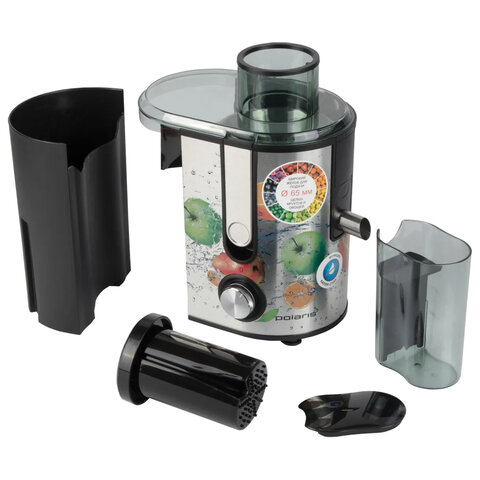 Соковыжималка POLARIS PEA 0829 Fruit Fusion, 800 Вт, стакан 0,35 л, емкость жмыха 1 л, пластик, сталь/черный, 15935 - фото 14