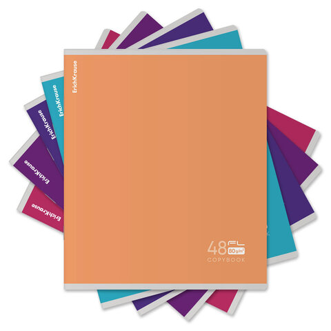 Тетрадь А5, 48 л., скоба, клетка, Soft-Touch, выборочный УФ-лак, плотная бумага 80 г/м2, ERICH KRAUSE, 60623 - фото 2