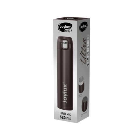 Термокружка 520 мл JOYLUX (ДЖОЙЛЮКС) ULTRA BROWN, нержавеющая сталь SUS304, коричневый матовый, 700279 - фото 6