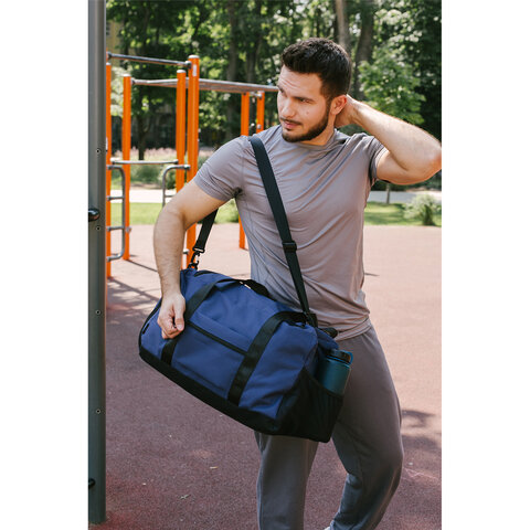 Сумка спортивная HEIKKI MOVE PLUS (ХЕЙКИ), отделение для обуви, синяя, 28х50х23 см, 273897 - фото 14