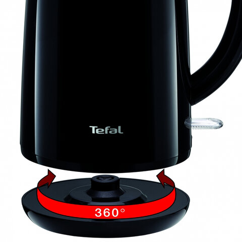 Чайник TEFAL KO260830, 1,7 л, 2150 Вт, закрытый нагревательный элемент, двойные стенки, пластик, черный, 7211002465 - фото 7