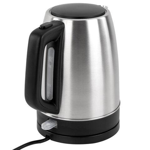 Чайник BRASSON (БРАССОН) KT-040, 1,7 л, 2200 Вт, индикатор уровня воды, сталь, черный, 455192 - фото 3