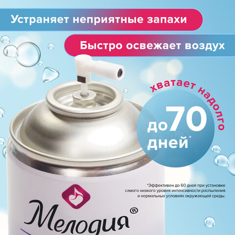 Сменный баллон 250 мл МЕЛОДИЯ "Морская свежесть", для автоматических освежителелей, универсальный, 605226 - фото 12