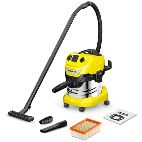 Пылесос хозяйственный KARCHER WD 4 PS, мусоросборник 20 л, мощность 1000 Вт, желтый, 1.628-290.0 - фото 3