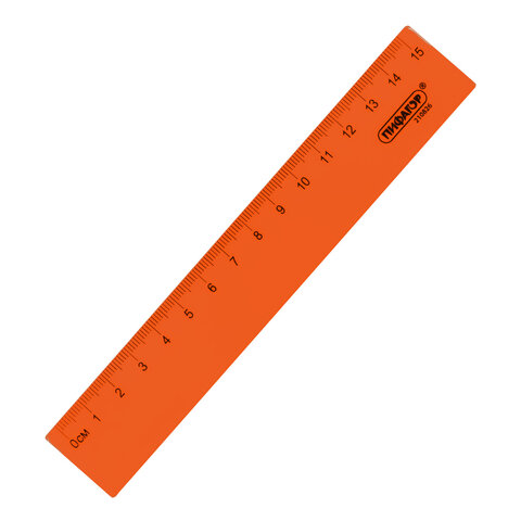 Линейка пластиковая 15 см, ПИФАГОР, неоновая, ассорти, 210826 - фото 3