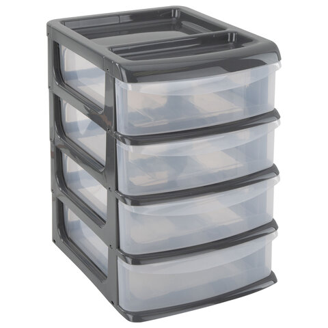 Бокс универсальный большой, 4 выдвижные секции, 37,6х25х35,5 см, М2768 - фото 1
