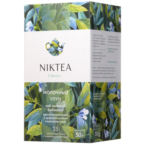 Чай NIKTEA "Молочный улун" зеленый, 25 пакетиков в конвертах по 2 г, TALTHA-DP0059 - фото 4