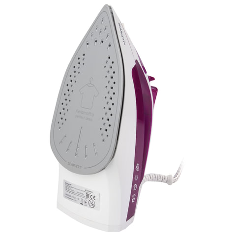 Утюг SCARLETT SC-SI30K25, 2200 Вт, керамическое покрытие, антинакипь, самоочистка, розовый - фото 3